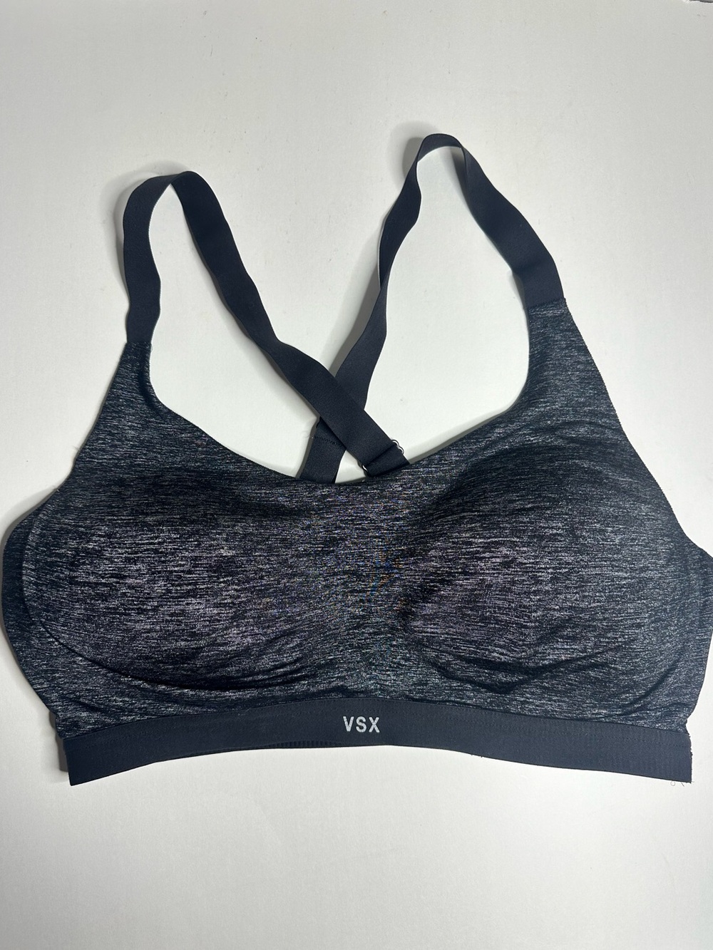 Victoria’s Secret VSX Black Heather Crisscross Wireless Sports Bra